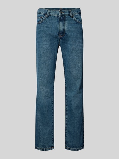 Produktfoto, Loose Fit Jeans im 5-Pocket-Design von MCNEAL aus reiner Baumwolle in Blau mit Knopf- und Reißverschluss, sichtbare Textur