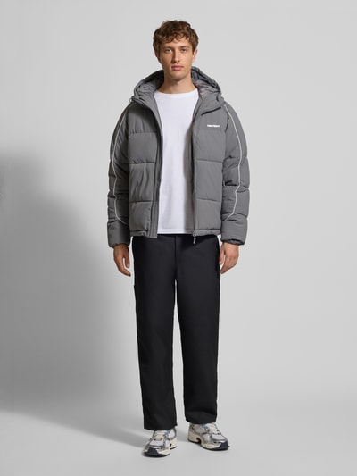 REVIEW Steppjacke mit Kapuze Dunkelgrau 1