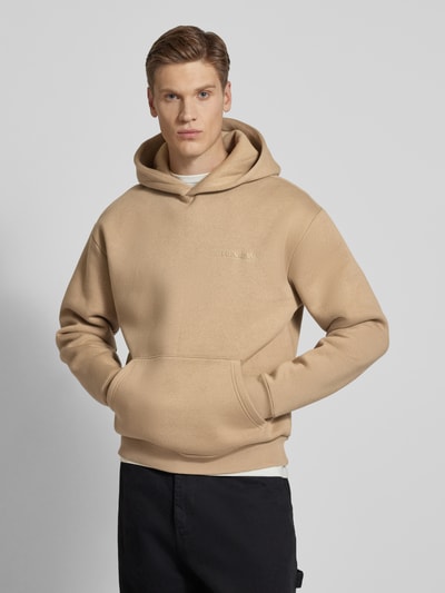 REVIEW Hoodie mit Kapuze Taupe 4