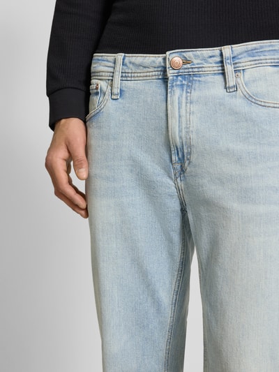 JACK & JONES Straight fit Jeans van Katoenmix Model 'CLARK ORIGINAL' Lichtblauw - 3