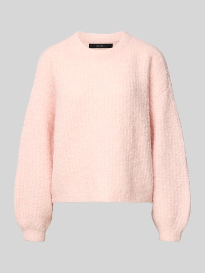 Vero Moda Relaxed Fit Strickpullover mit Woll-Anteil Modell 'CARMEN' Rosa 2