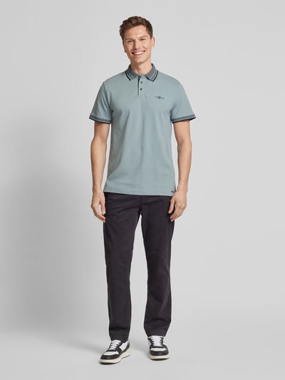 Tom Tailor Koszulka polo o kroju regular fit z paskami w kontrastowym kolorze Miętowy 1