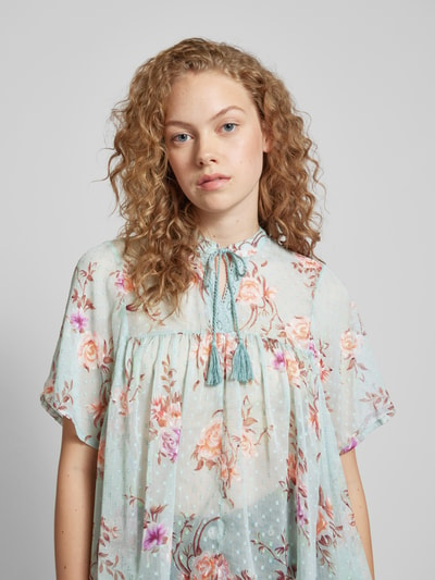 Only Blouse met bloemenmotief, model 'AIDA ELISA' Mintgroen - 3