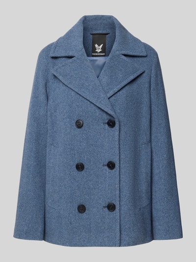 Fuchs Schmitt Kurtka z mieszanki wełny z kołnierzem z połami Niebieski 2