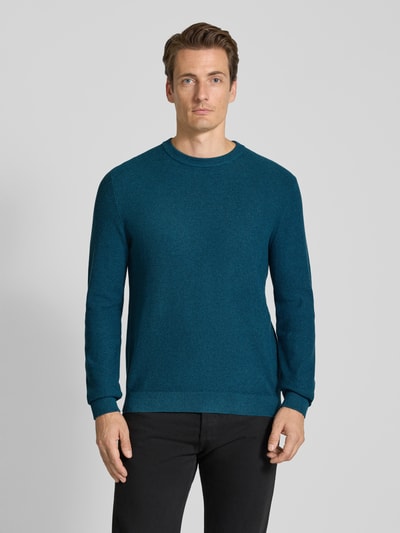 MCNEAL Strickpullover mit gerippten Abschlüssen Petrol Melange 4
