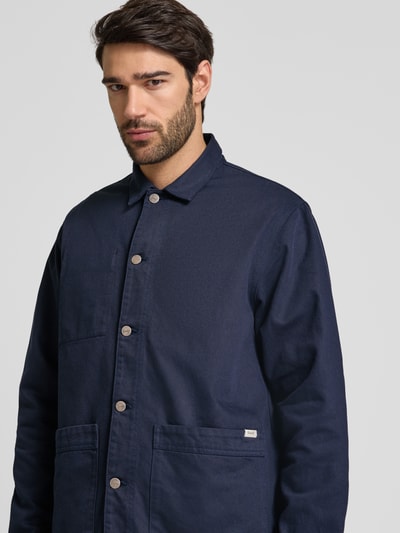 Forét Regular Fit Hemdjacke mit aufgesetzten Taschen Modell 'ROWAN' Marine 3