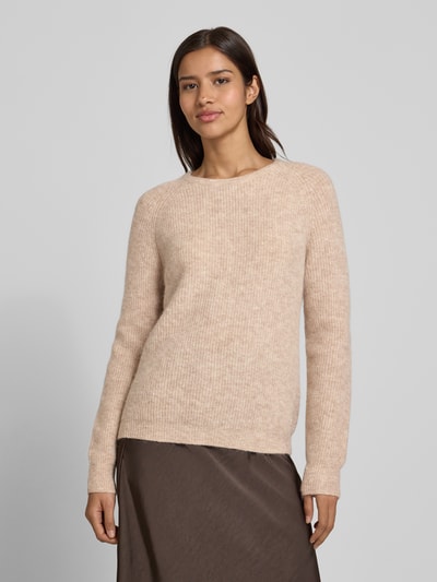 Fynch-Hatton Sweter z dzianiny z prążkowanymi wykończeniami Beżowy 4