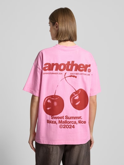 ANOTHER COTTON LAB Oversized T-Shirt mit Label-Print Modell 'Another Sweet Summer' Pink 5