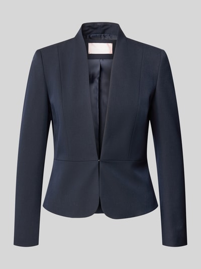 Produktfoto, Slim Fit Blazer mit Hakenverschluss von Christian Berg Woman Selection aus dunkelblauem Material-Mix mit Viskose-Anteil