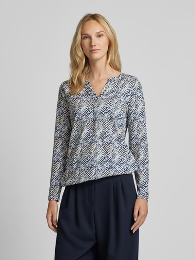 Soyaconcept Regular fit blouseshirt met V-hals, model 'FELICITY' Blauw - 4