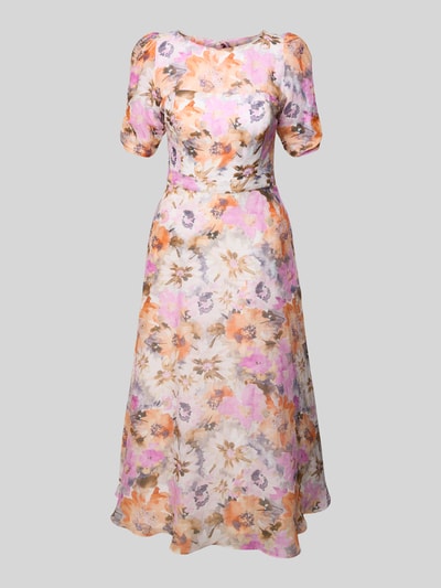 Swing Cocktailkleid mit Schnürverschluss auf der Rückseite Rosa 2