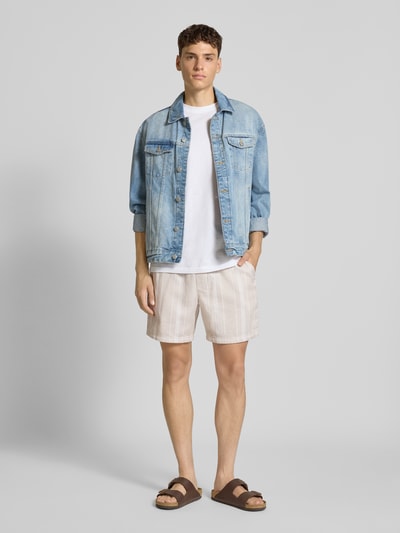 Tommy Jeans Regular Fit Shorts mit Allover-Muster Beige 1