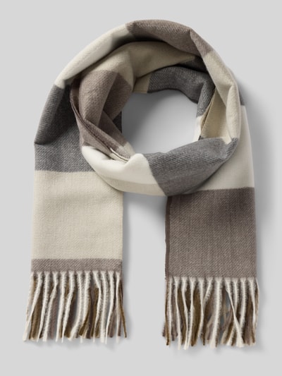 MCNEAL Szal z frędzlami Szarobrązowy 1