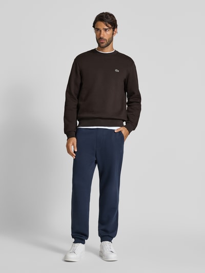 Lacoste Regular Fit Sweatshirt aus Baumwoll-Mix Dunkelbraun 1