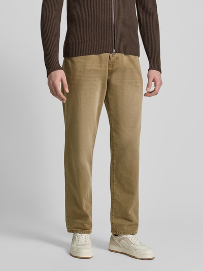 WOODBIRD Straight fit jeans in 5-pocketmodel, model 'Leroy' Beige - 4