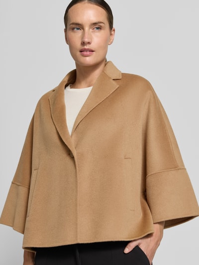 Max Mara Studio Boxy Fit Blouson aus Kaschmir-Schurwoll-Mix Modell 'QUORUM' Camel 3