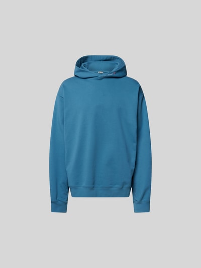 Marni Oversized Hoodie mit Label-Stitching Blau 1