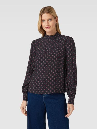 Jake*s Casual Blouse met opstaande kraag Zwart - 4