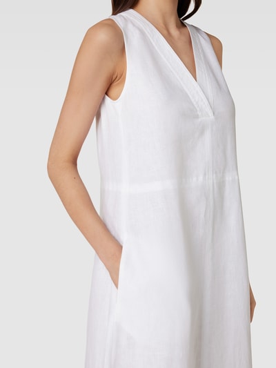 MaxMara Leisure Midi-jurk van linnen, model 'SOFOCLE' Wit - 3