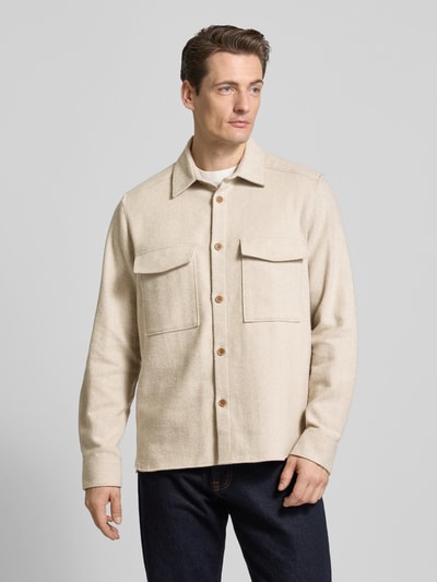 Drykorn Hemdjacke mit Knopfleiste Modell 'GUNRAY' Beige 4