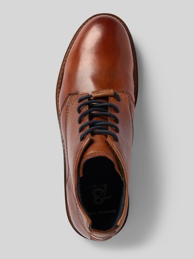 bugatti Boots van leer met vetersluiting, model 'Lobo Comfort' Cognac - 3