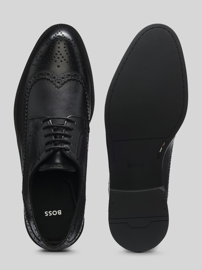 BOSS Veterschoenen van echt leer model 'Tayil_Derb' Zwart - 5