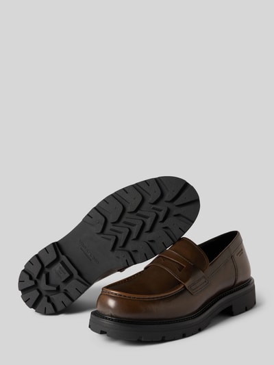 Produktfoto, Loafer aus echtem Rindsleder Modell 'CAMERON' von Vagabond, braunes Leder, markante schwarze Sohle, Herren Loafer von Vagabond