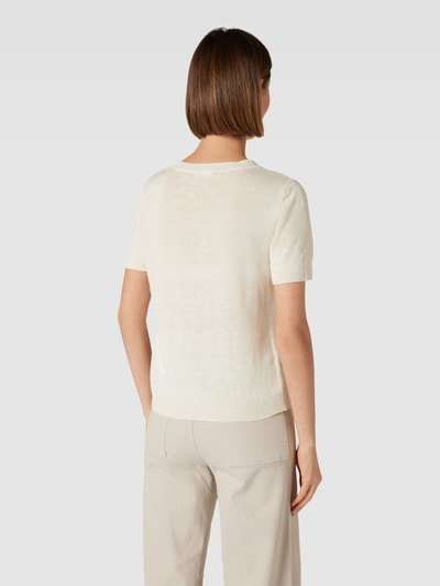 Weekend Max Mara Strickshirt mit Rundhalsausschnitt Modell 'PANCONE' Weiss 5