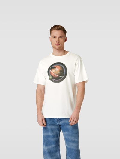 RE/DONE T-Shirt mit Motiv-Print Ecru 4