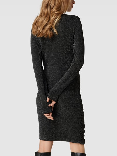 Pieces Kleid mit Raffung Modell 'LINA' Black 5