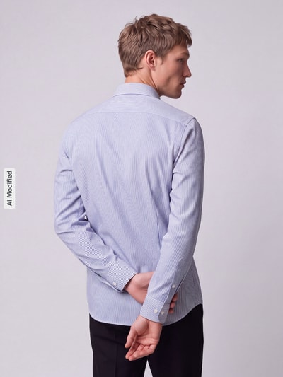 Jake*s Slim Fit Businesshemd mit Rückenpasse Royal 5