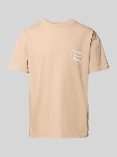 BLKVIS T-shirt met labelstitching, model 'PRIMAVERA' Zand - 2