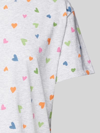 Jake*s Casual Pyjamabovendeel met all-over motiefprint Lichtgrijs - 2