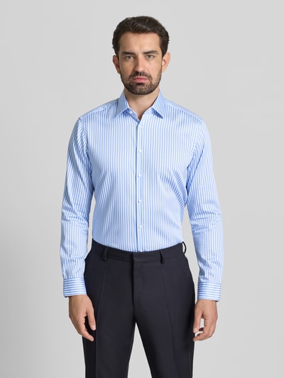 Jake*s Regular fit zakelijk overhemd van katoen met kentkraag Bleu - 4