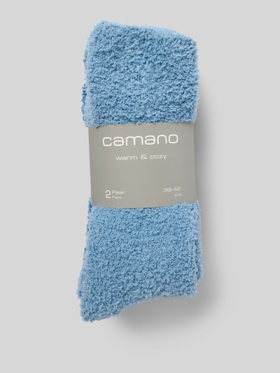 camano Skarpety z elastycznym pasem model ‘Socks cosy sustainable’ w zestawie 2 szt. Jeansowy niebieski 3