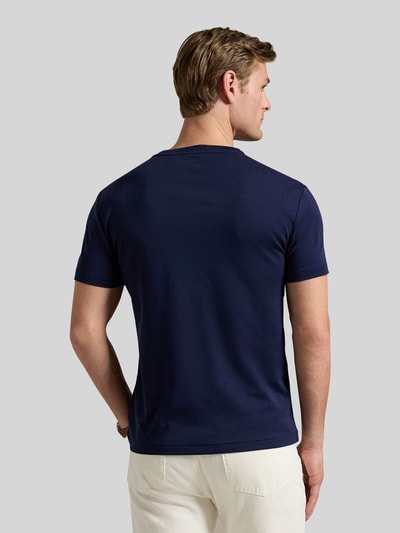Męski t-shirt Slim Fit T-Shirt aus reiner Baumwolle von Polo Ralph Lauren, efekt: jednolity kolor, krój slim fit, wyhaftowane logo, okrągły dekolt, krótki rękaw, bawełna, całkowity widok z tyłu