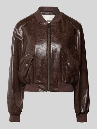 Drykorn Bomberjacke in Leder-Optik Modell 'MARHAM' Bordeaux 2