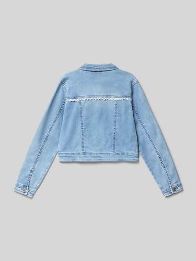 Happy Girls Regular fit jeansjack met kant Blauw - 3