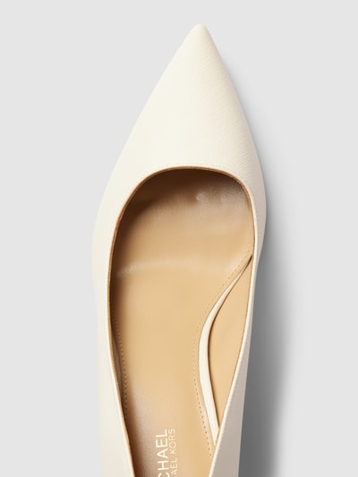 MICHAEL Michael Kors High heels met labeldetails, model 'ALINA' Offwhite - 4