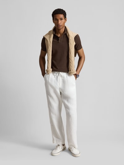 Polo Ralph Lauren slim fit poloshirt van puur katoen Donkerbruin - 1