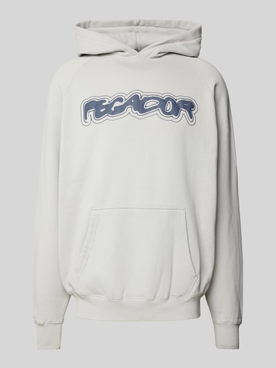 Pegador Hoodie mit Label-Print Hellgrau 1