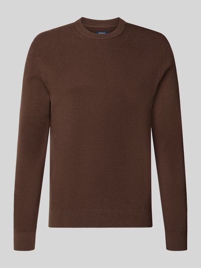 MCNEAL Regular Fit Strickpullover aus Baumwoll-Mix Schlamm 1