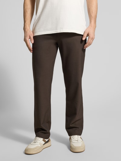 Selected Homme Regular Fit Stoffhose mit Viskose-Anteil Modell 'Robert' Schoko 4