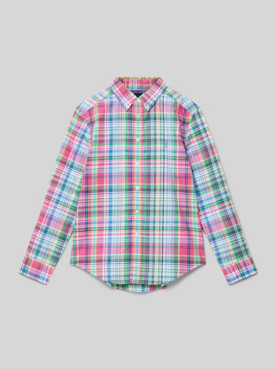 Polo Ralph Lauren Teens Regular Fit Freizeithemd mit Button-Down-Kragen Pink 1