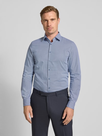 OLYMP Level 5 Body fit zakelijk overhemd van katoenmix Bleu - 4