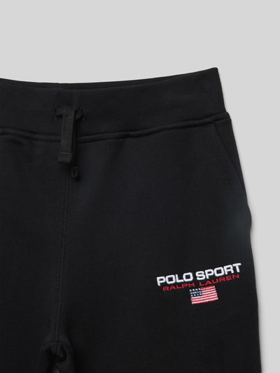 Polo Sport Sweatpants met labelstitching Zwart - 2