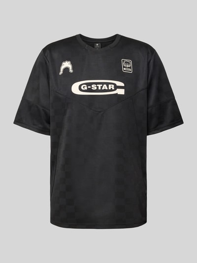 G-Star Raw Tricot met label- en motiefprint, model 'Football' Zwart - 2