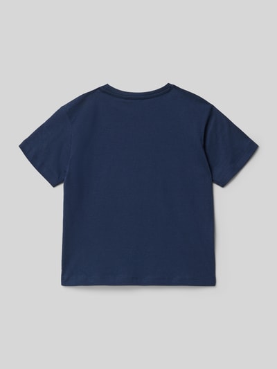 Produktfoto, Regular Fit T-Shirt mit Statement-Print von Mayoral in Dunkelblau aus reiner Baumwolle mit Rundhalsausschnitt und kurzer Rückenlänge von 45 cm in Größe 116