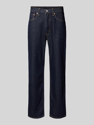 Produktfoto, Jeans mit 5-Pocket-Design von Levi's®, dunkles Blau, reine Baumwolle, Slim-Fit, Knopf- und Reißverschluss, Herren