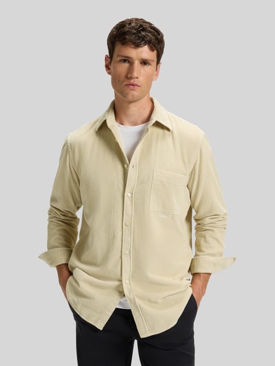 BOSS Orange Regular fit vrijetijdsoverhemd van puur katoen 
 Zand - 4